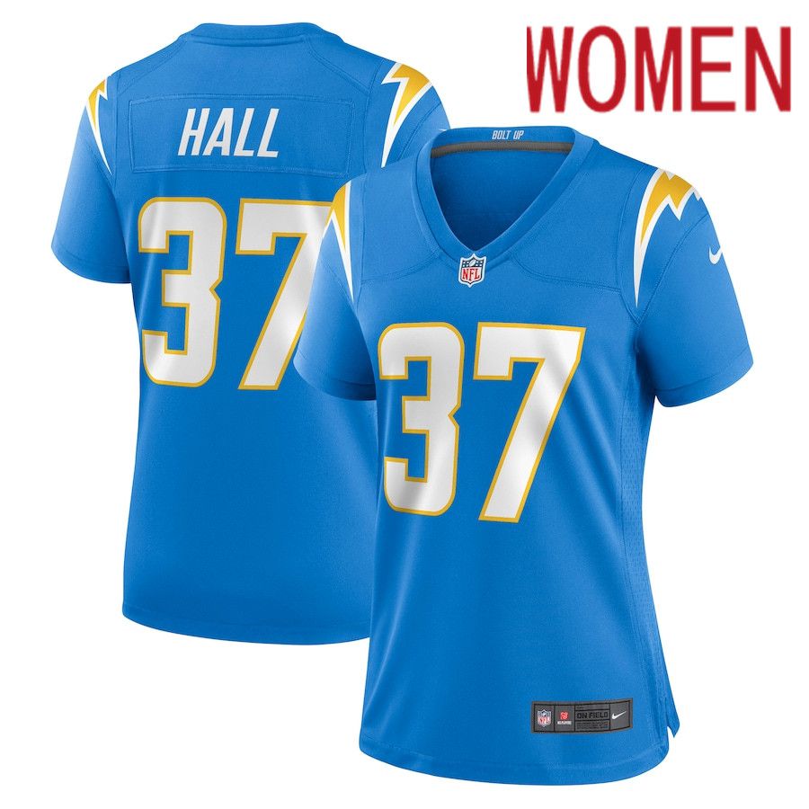 Women Los Angeles Chargers 37 Kemon Hall Nike Powder Blue Nike Game NFL Jersey